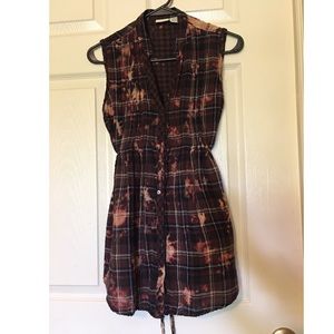 Bleach dyed button up shirt